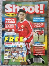 VINTAGE SHOOT!FOOTBALL MAGAZINE 18TH JANUARY 1992 THOMAS:I WANT TO GO TO EUROPE