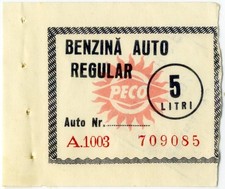 Romania Bond Check Petrol Station Gas Voucher Communist Era PECO