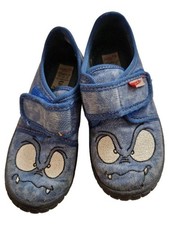 Superfit Hausschuhe Kinder Gr. 26 Blau Monster Motiv Klettverschluss