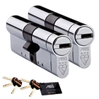 Pair Avocet ABS 3 Star Keyed Alike Anti Snap Euro Cylinder Door Lock Upvc TS007