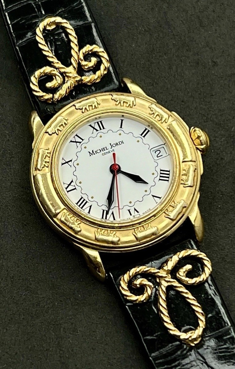 Vintage MICHEL JORDI Geneve Women's 35mm Quartz Watch Date