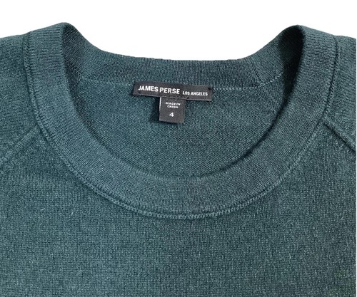 James Perse Los Angeles Men’s 100% Cashmere Sweater XL/4 Crew Neck Quiet Luxury