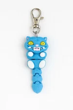 Derpy Blue Tiger Cat 3D Printed Keychain Anime Kpop Party Favor for Goody Bag