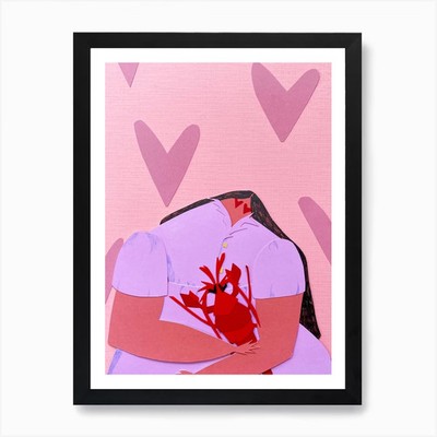 Ich und Du Kunstdruck gerahmt Wandbild Poster Leinwanddruck Bild