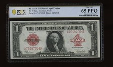 DBR 1923 $1 Legal Tender Red Seal Gem Fr. 40 PCGS-B 65 PPQ Serial A79487054B