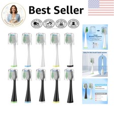 Replacement Toothbrush Heads 10 Pack for AquaSonic Duo Home Dental Center