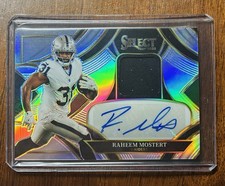 Raheem Mostert 2025 Select Patch Autograph SILVER PRIZM Raiders /249