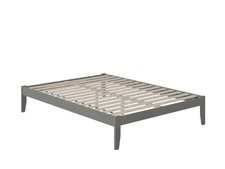 AFI Colorado Queen Size Platform Bed with Charging Station in Grey