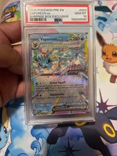 Imagen de 2025 Pokemon Prismatic Evolutions 023 Vaporeon EX Surprise Box Exclusive PSA 10