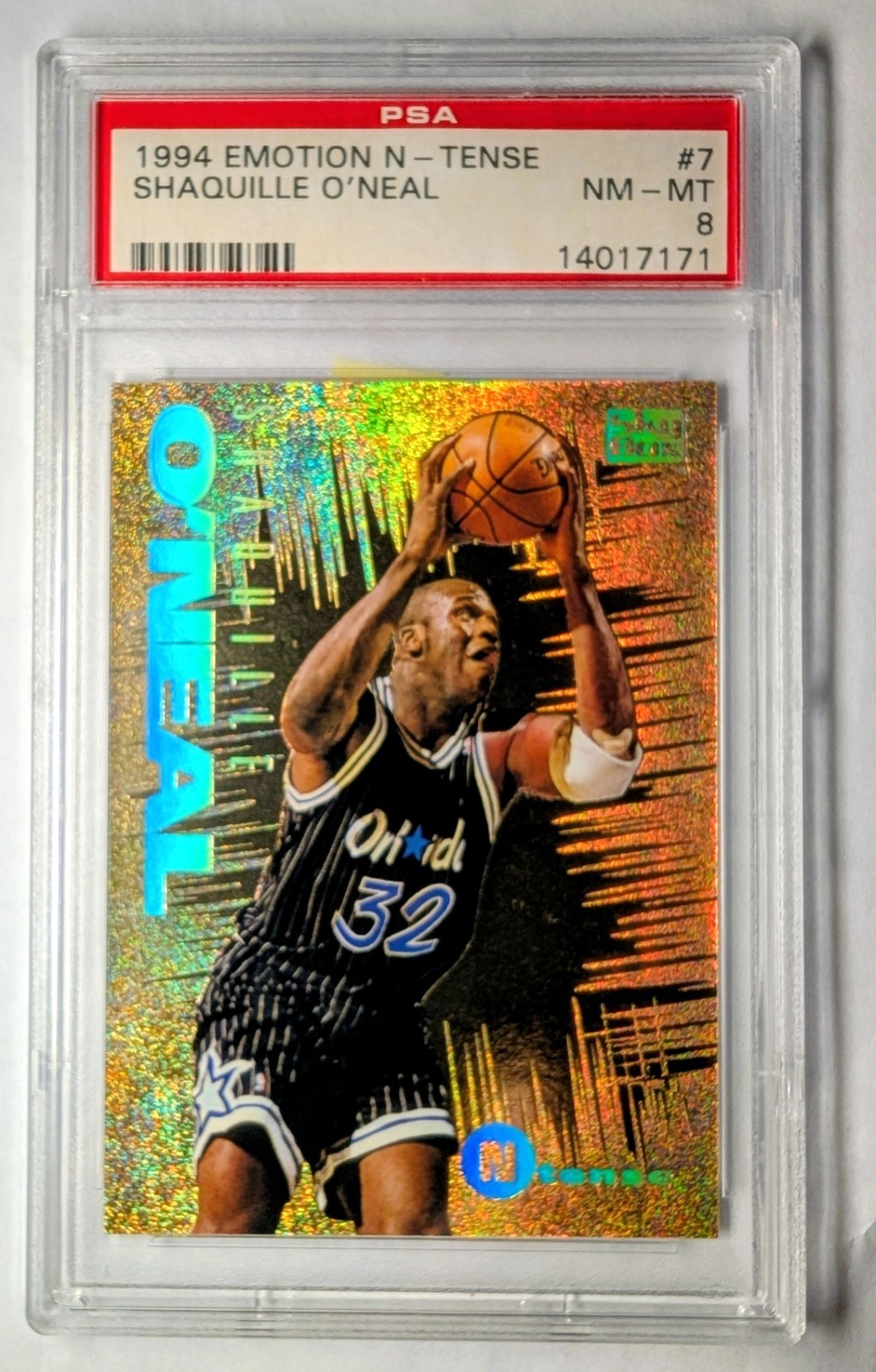 1994-95 Skybox Emotion - Ntense Shaquille O'Neal #7 PSA 8 🔥🔥