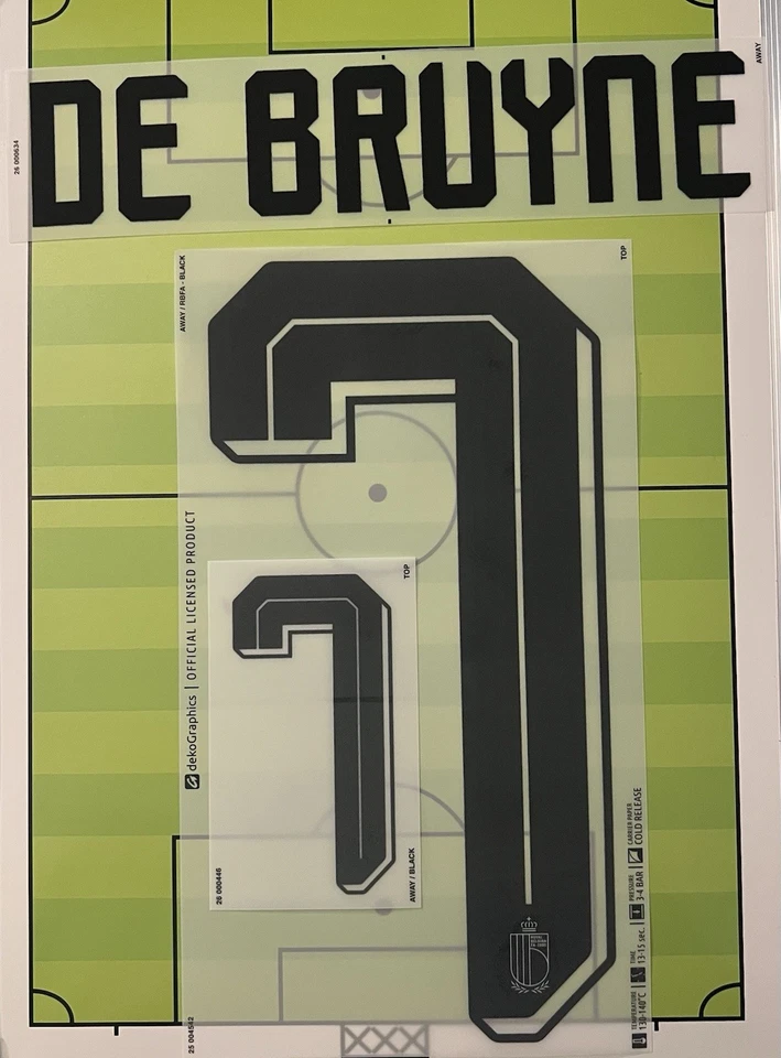 Flocage Officiel De Bruyne #7 Belgique Away Extérieur Coupe Du Monde 2026 - Photo 1/1