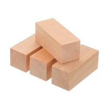 4 PCS Basswood Carving Block 0.8x0.8x2 Inch Square Wooden Dowels DIY Art