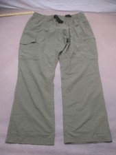 Columbia Size XL Womens Green Belted Buckle Pockets Outdoor Hiking Pants 706