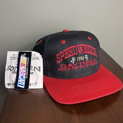 Vintage NASCAR Hat Black Red Daytona Speedweeks 500 1996 90s Racing Car Auto NWT