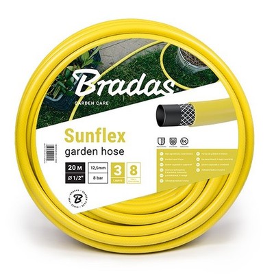 Gartenschlauch SUNFLEX 1/2'' 30m 3-lagig WMS1/230 Bradas 1766