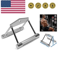 Compact Double D Handle Cable Attachment for Enhanced Strength Training - 880 LB