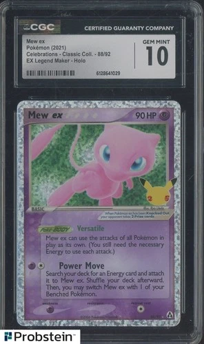 2021 Pokemon Celebrations Classic EX Legend Maker #88 Mew ex Holo CGC 10
