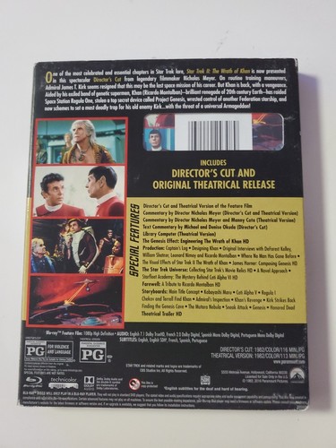 STAR TREK, THE WRATH OF KHAN BLU-RAY W/SLIPCOVER - Picture 2 of 2