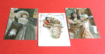 DREI ORIGINAL KINDERPOSTKARTEN - ERNEST NISTER.