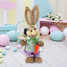Sculpture Bunny Figurine Easter Gift Desktop Ornament Cute Animal Statue for