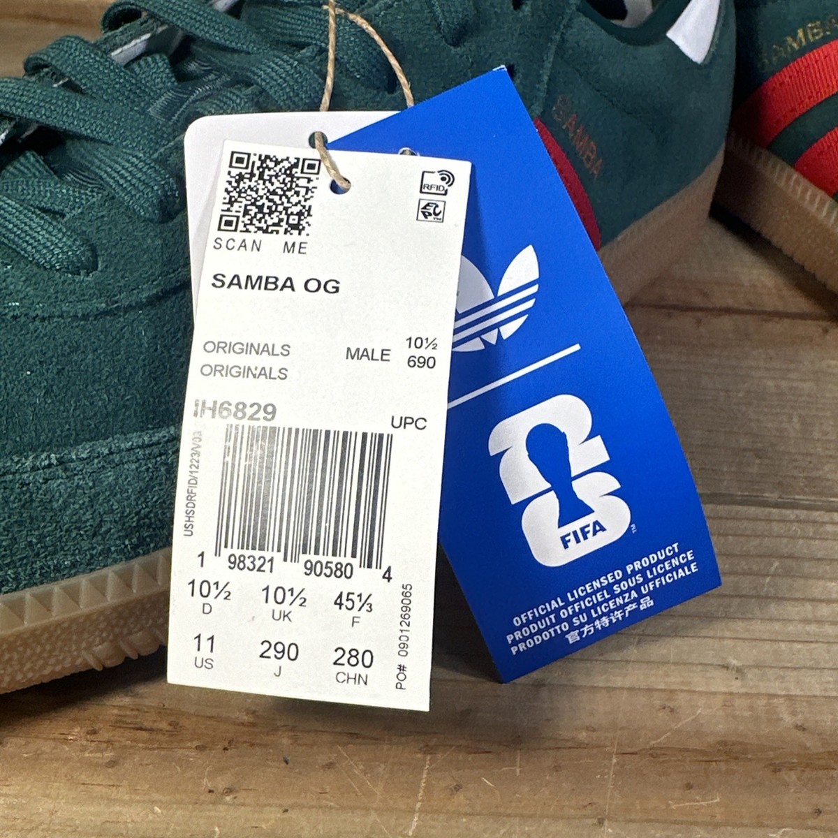 NEW Mens Size 11 Adidas Samba OG FIFA World Cup 2026 Low Top Sneakers IH6829 NEW Mens Size 11 Adidas Samba OG FIFA World Cup 2026 Low Top  main image 2