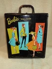 Vintage Mattel Barbie Doll Black Vinyl Carrying Case