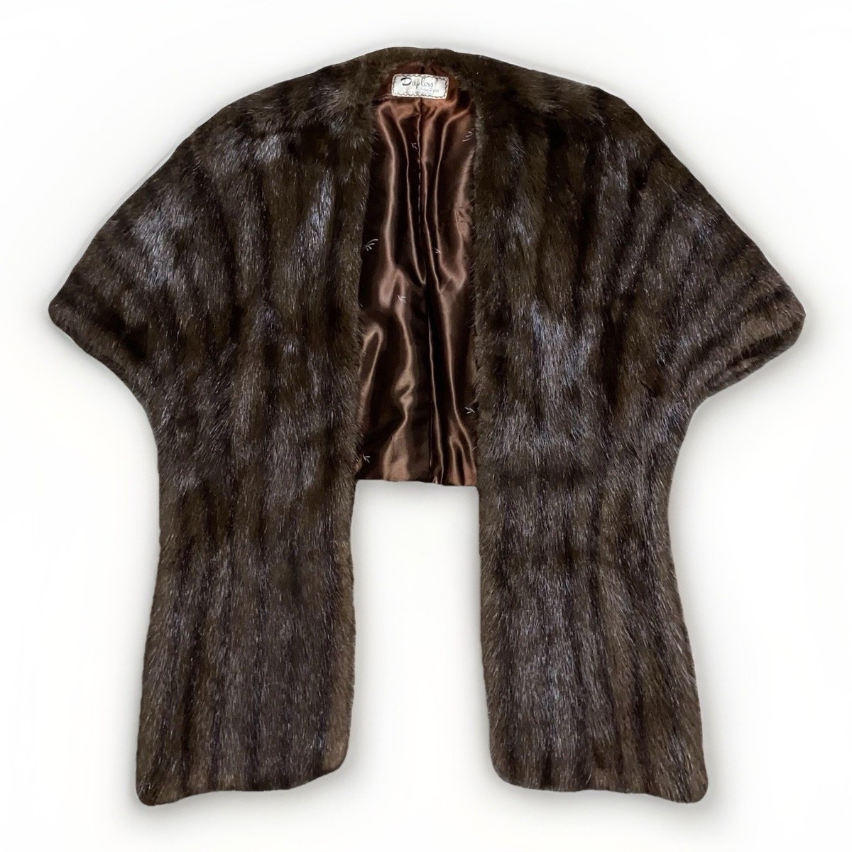 Vintage 1950's Mink Fur Stole Shoulder Wrap Bolero Shrug 50s Shawl