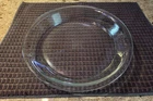 Vintage PYREX #210 DEEP Pie Plate 11" x 1 3/4" Clear Glass Pie Dish Flat Rim