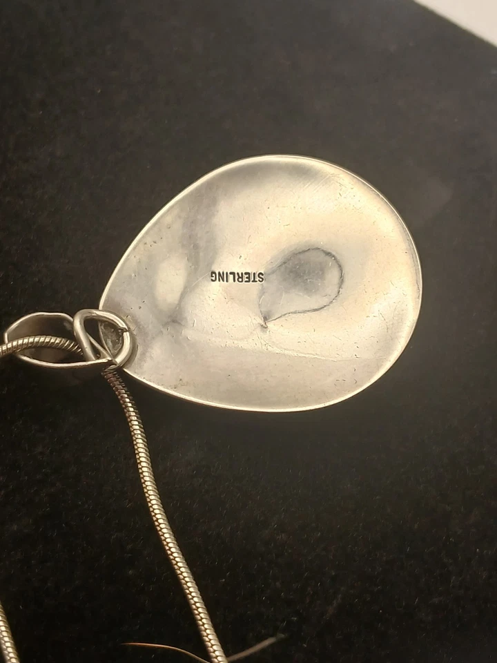 Colgante Lágrima Azurita Esterlina Malaquita Suroeste Y Serpiente 925 De Colección... Foto 2 de 4