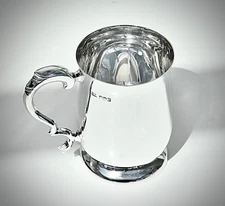 Fabulous Solid Sterling Silver Pint Tankard Mug By Emile Viner 1967: 313.6g