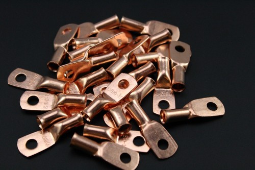 STÄRKE 8 KUPFER #10 RING 2 STK CRIMPKLEMME STECKER AWG BATTERIE AUTO LUG CUR810 - Bild 7 von 8