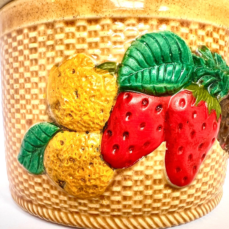 Винтажная банка для печенья ~ большая ~ майолика - Изображение 2 из 4