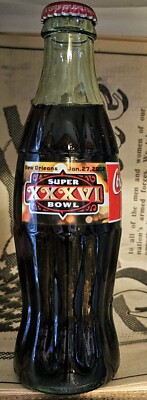 Coca Cola Bottle Super Bowl XXXVI New Orleans La. Feb 3, 2002  Unopened 8 Oz 