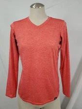 Patagonia Womens Daily Capilene Baselayer Pullover Top Size XS Red Long Sleeve
