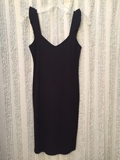 Forever 21 Black Ruffle Sleeve Bodycon Dress S