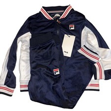 NWT Boys ORIGINAL FILA Navy COLORBLOCKED 2 Piece Track Suit Size 4T