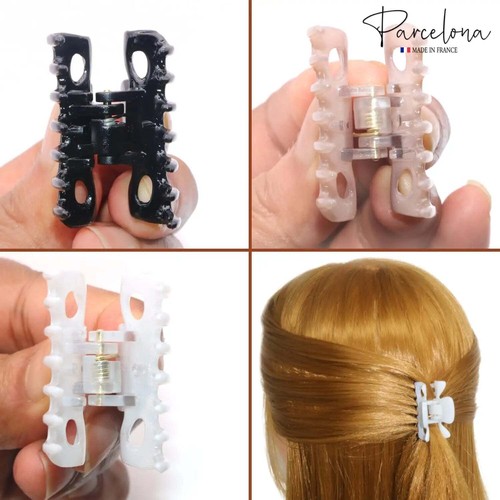 Parcelona French Classic 1.5" Pequeño Celuloide Juego de 3 Garras para el Pelo para Mujer - Imagen 21 de 34