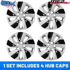 16'' Wheel Covers Full Snap On Hubcaps for 2019-2023 Nissan Altima Silver&Black
