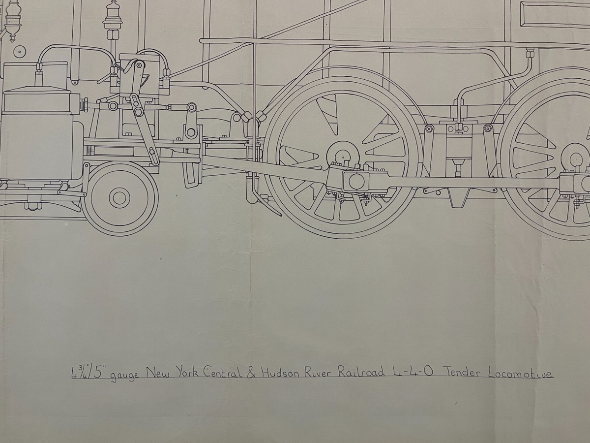 LOCOMOTIVE DRAWING#3 NYCHR 4-4-0 Tender 4 3/4