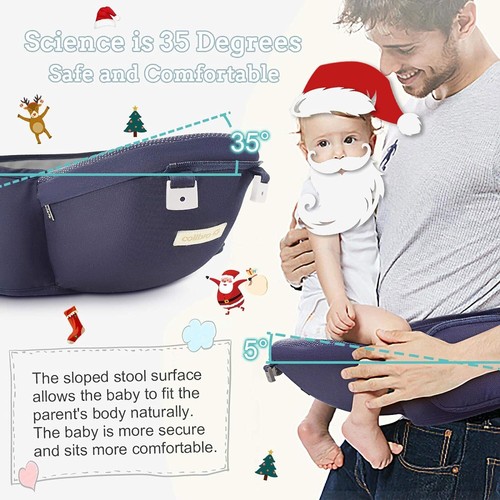 Easily Adjustable Baby Carrier with Hip Seat - Suitable for Newborn to Toddler - Picture 7 of 10