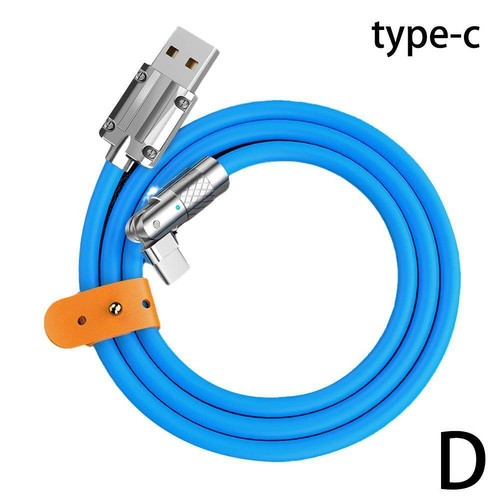 180° Rotating Fast Charge Cable - 120W 6A Super Type Cables Silicone xp C G6H2 - Zdjęcie 15 z 15
