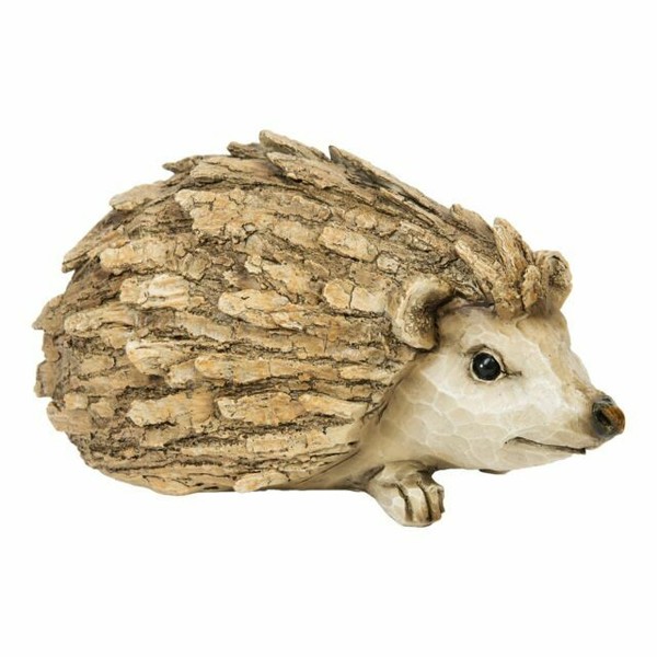 Hedgehog Wood Effect Indoor Outdoor Garden Ornament Feature 11cm