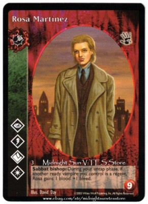 Rosa Martínez Toreador Antitribu Black Hand V:TES VTES Vampire CCG