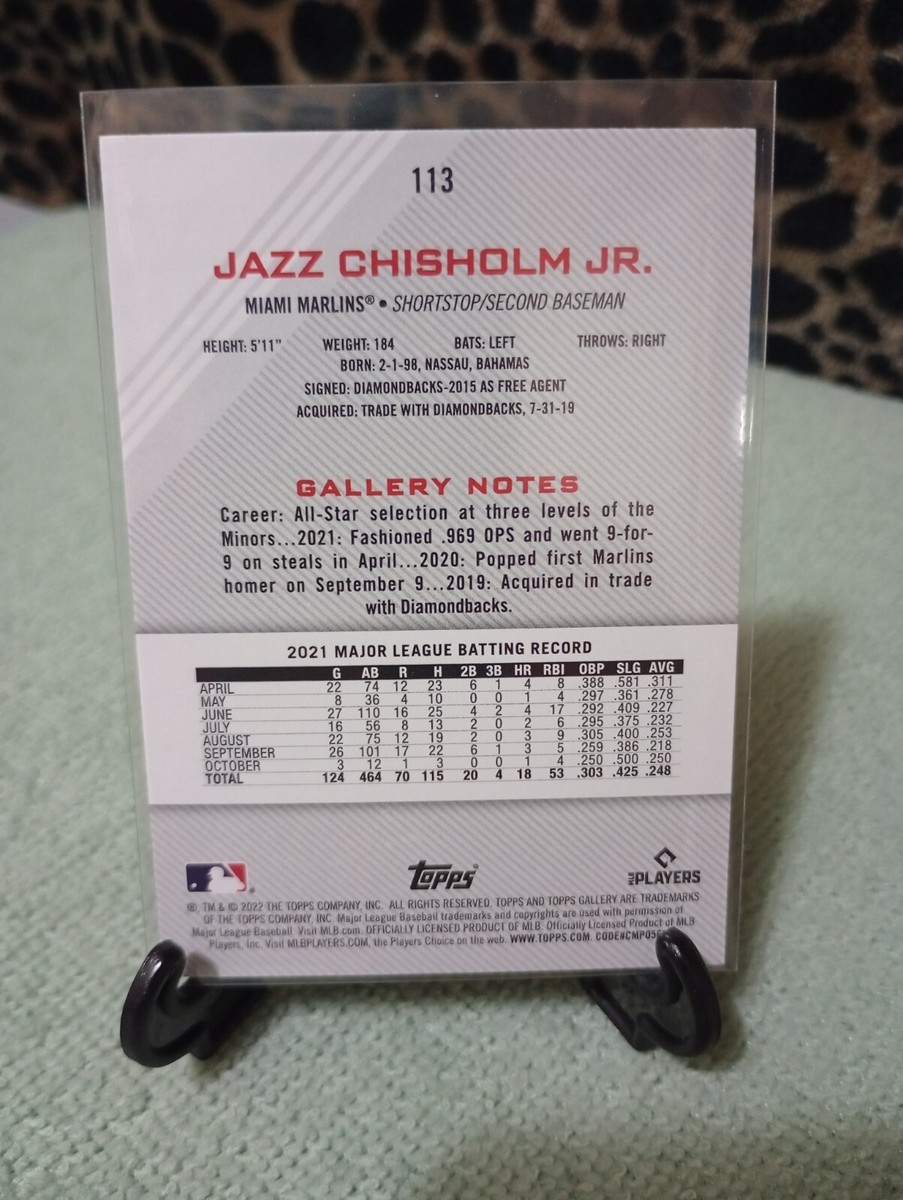 jazzuページ C4 2022 Topps Gallery - Rainbow Foil #113 Jazz Chisholm | eBay