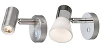 HD LED Wandleuchte Dimmbar 10-30V Touch Lichtschalter Alu GebüRstet / Verchromt