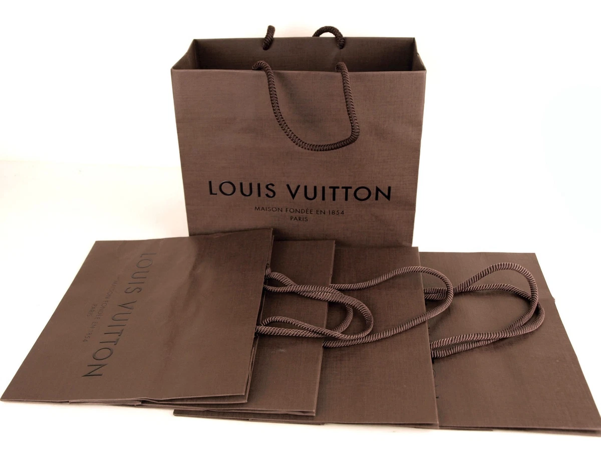 Louis Vuitton Paper Bag Store Bag Present Wrapping Bag Brown Good Unused 5  Piece