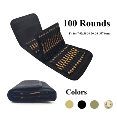 100 Rounds Rifle Pistol Bullet Cartridge Bandoleer Ammo Ammunition Shell Carrier Holder Case Magazine Pouch For .38 9mm .357 In Kenya | Ammunition &amp; Magazine Pouches &amp; Holders