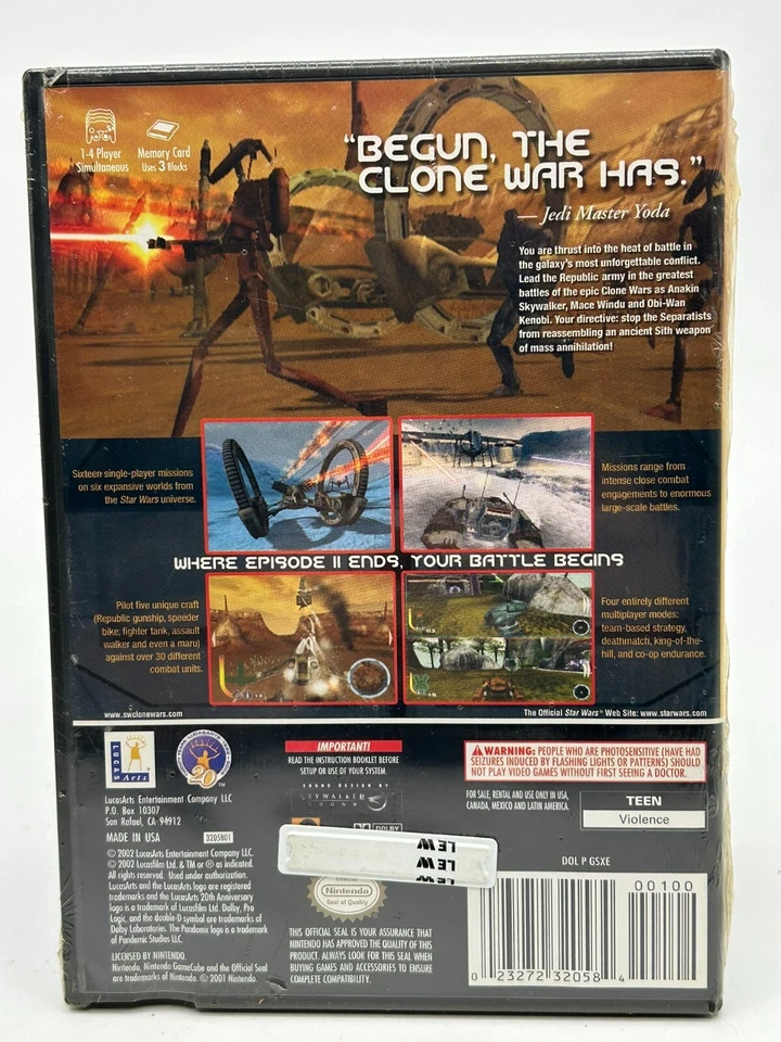 Star Wars The Clone Wars Nintendo GameCube 2003 Lucas Arts Action Video Game NEW - Image 2 of 4