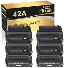 6PK High Yield Q5942A 42A Toner Compatible With HP LaserJet 4200 4250 4300 4350