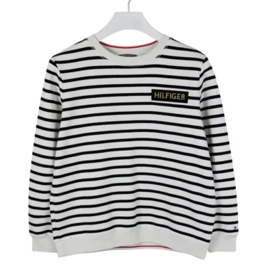 Tommy Hilfiger Sweatshirt Damen Klein Locker Sitzend Rundhals Pullover Gestreift - Bild 1 von 4